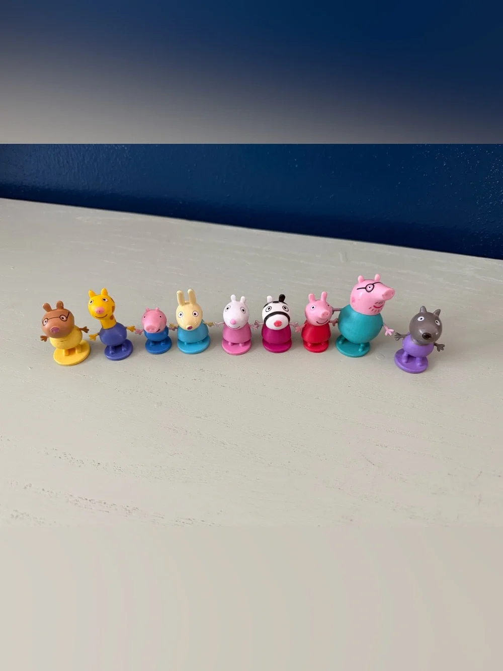 Vintage 2003 Lot of 9 Peppa Pig & Friends Figurines Toys Assorted Variety